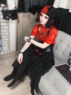 「アイテム（ブレスレット）」を使った、都さん（レディース・162cm）の夏コーディネート