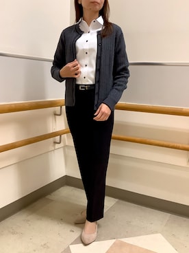 「アイテム（ビジネスシャツ、ホワイト系）」を使った、BRICK HOUSE by Tokyo Shirts 秋田イオンモール店さん（レディース・165cm）の秋コーディネート