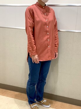 「ラウンドテール」｜BRICK HOUSE by Tokyo Shirts 秋田イオンモール店さん（レディース・162cm）の春コーディネート
