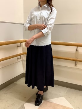 「アイテム（ビジネスシャツ）」を使った、BRICK HOUSE by Tokyo Shirts 秋田イオンモール店さん（レディース・165cm）の夏コーディネート