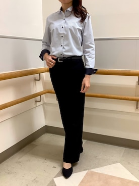 「アイテム（ビジネスシャツ）」を使った、BRICK HOUSE by Tokyo Shirts 秋田イオンモール店さん（レディース・165cm）の夏コーディネート