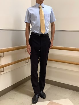 「アイテム（ビジネスシャツ）」を使った、BRICK HOUSE by Tokyo Shirts 秋田イオンモール店さん（メンズ・184cm）の夏コーディネート