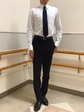 「アイテム（ビジネスシャツ）」を使った、BRICK HOUSE by Tokyo Shirts 秋田イオンモール店さん（メンズ・184cm）の秋コーディネート