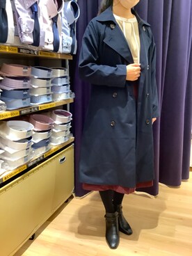 「BRICK HOUSE by TOKYO SHIRT」｜「アイテム（トレンチコート）」を使った、BRICK HOUSE by Tokyo Shirts 秋田イオンモール店さん（レディース・165cm）の冬コーディネート