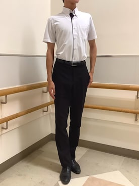 「アイテム（ビジネスシャツ）」を使った、BRICK HOUSE by Tokyo Shirts 秋田イオンモール店さん（メンズ・184cm）の夏コーディネート