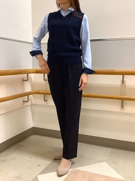 「アイテム（ビジネスシャツ）」を使った、BRICK HOUSE by Tokyo Shirts 秋田イオンモール店さん（レディース・165cm）の秋コーディネート