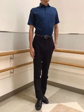 「アイテム（ビジネスシャツ）」を使った、BRICK HOUSE by Tokyo Shirts 秋田イオンモール店さん（メンズ・184cm）の夏コーディネート