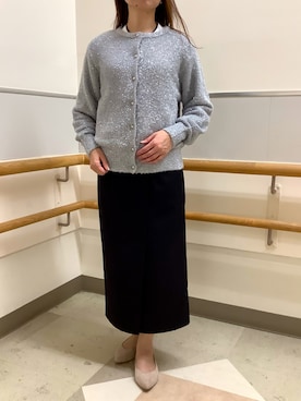 「アイテム（カーディガン/ボレロ、シルバー系）」を使った、BRICK HOUSE by Tokyo Shirts 秋田イオンモール店さん（レディース・165cm）の秋コーディネート