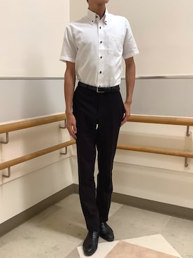 「アイテム（ビジネスシャツ）」を使った、BRICK HOUSE by Tokyo Shirts 秋田イオンモール店さん（メンズ・184cm）の夏コーディネート