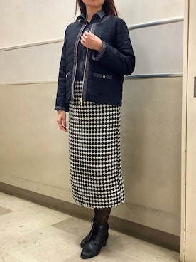 「オフィススタイル」｜「アイテム（ブルゾン）」を使った、BRICK HOUSE by Tokyo Shirts 秋田イオンモール店さん（レディース・164cm）の冬コーディネート