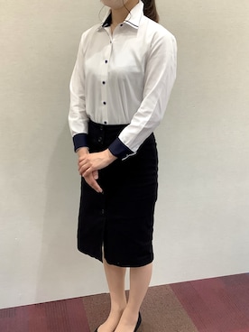 「かっちりスタイル」｜BRICK HOUSE by Tokyo Shirts 秋田イオンモール店さん（レディース・165cm）の春コーディネート