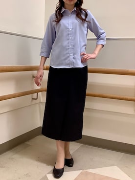 「東京シャツ」｜BRICK HOUSE by Tokyo Shirts 秋田イオンモール店さん（レディース・165cm）の春コーディネート