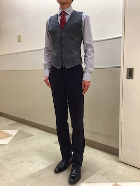 「成人式」｜BRICK HOUSE by Tokyo Shirts 秋田イオンモール店さん（メンズ・184cm）の冬コーディネート