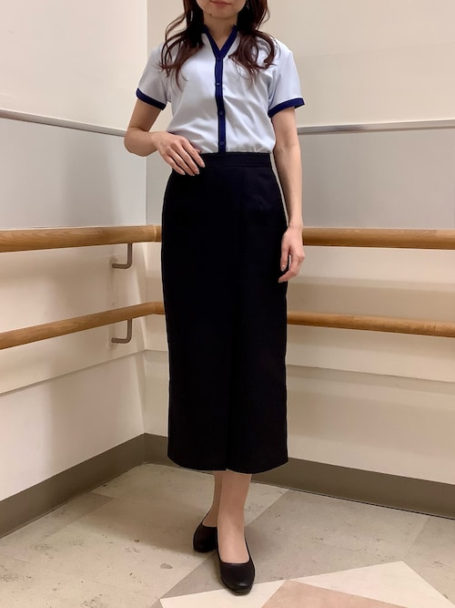 COFREX】 配色 スキッパー衿 ブラウス 半袖 レディースデザインシャツ