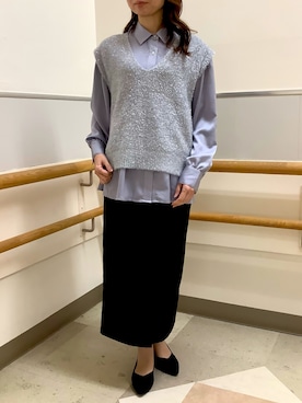 「アイテム（ベスト、シルバー系）」を使った、BRICK HOUSE by Tokyo Shirts 秋田イオンモール店さん（レディース・165cm）の秋コーディネート