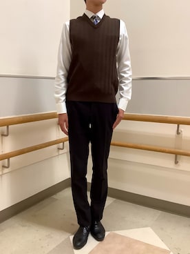 「アイテム（ベスト）」を使った、BRICK HOUSE by Tokyo Shirts 秋田イオンモール店さん（メンズ・184cm）の秋コーディネート