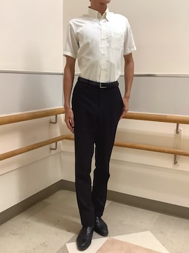 「アイテム（ビジネスシャツ）」を使った、BRICK HOUSE by Tokyo Shirts 秋田イオンモール店さん（メンズ・184cm）の夏コーディネート