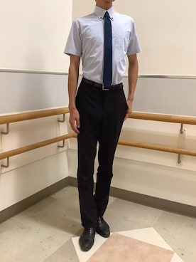 「アイテム（ビジネスシャツ）」を使った、BRICK HOUSE by Tokyo Shirts 秋田イオンモール店さん（メンズ・184cm）の夏コーディネート