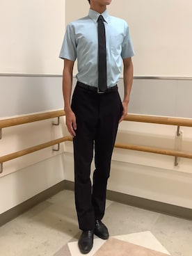 「アイテム（ビジネスシャツ）」を使った、BRICK HOUSE by Tokyo Shirts 秋田イオンモール店さん（メンズ・184cm）の夏コーディネート