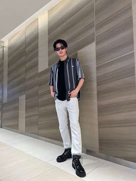 「DIESEL」｜「アイテム（ブーツ）」を使った、KAIさん（メンズ・178cm）の夏コーディネート