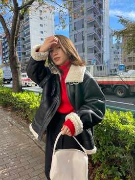 嶋津里美さん（レディース・161cm）の秋コーディネート