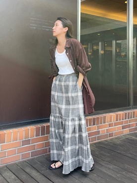 嶋津里美さん（レディース・161cm）の夏コーディネート