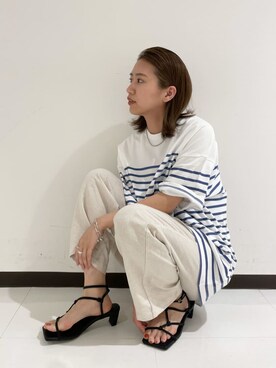 嶋津里美さん（レディース・161cm）の夏コーディネート