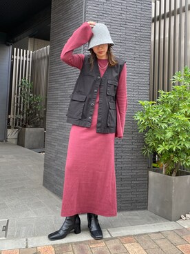 嶋津里美さん（レディース・161cm）の夏コーディネート