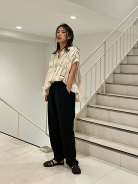 嶋津里美さん（レディース・161cm）の夏コーディネート