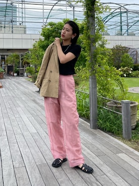 嶋津里美さん(レディース・161cm)の春コーディネート