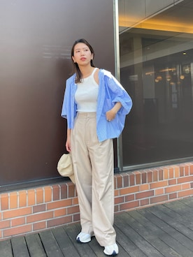 嶋津里美さん(レディース・161cm)の春コーディネート