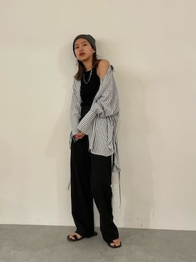 嶋津里美さん(レディース・161cm)の春コーディネート