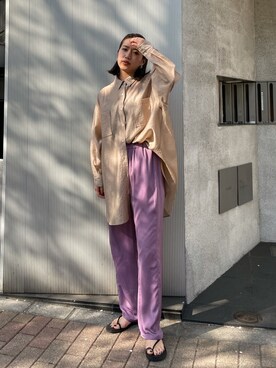 嶋津里美さん（レディース・161cm）の春コーディネート