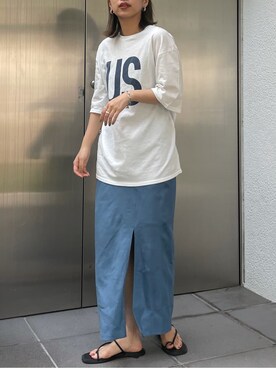 嶋津里美さん（レディース・161cm）の夏コーディネート