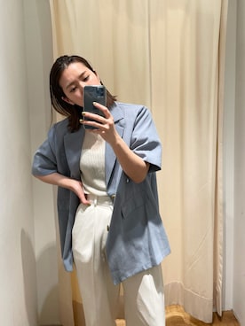 嶋津里美さん(レディース・161cm)の春コーディネート