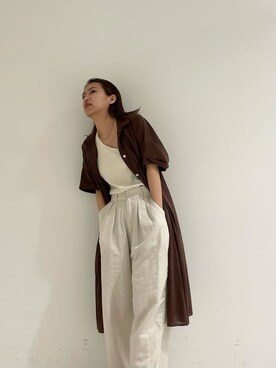 嶋津里美さん（レディース・161cm）の夏コーディネート