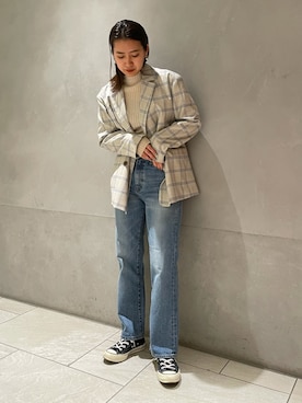 嶋津里美さん(レディース・161cm)の冬コーディネート