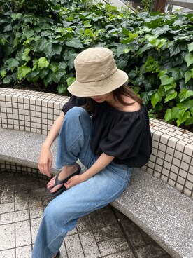 嶋津里美さん(レディース・161cm)の夏コーディネート