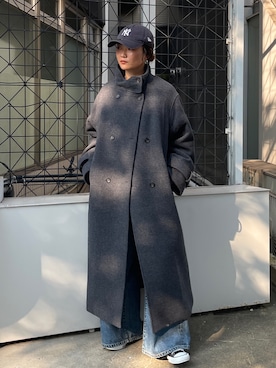 「Ungrid（アングリッド）のアイテム（その他アウター）」を使った、浅野永光莉さん（レディース・163cm）の秋コーディネート