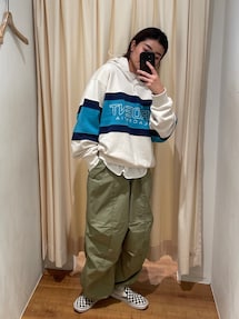 バイカラーロゴジップパーカー｜アングリッド（Ungrid