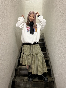 「ANNASUI」｜AKICAさん（レディース・161cm）の冬コーディネート