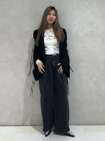 ギャザーリボンジャケットミニワンピース【セットアップ対応