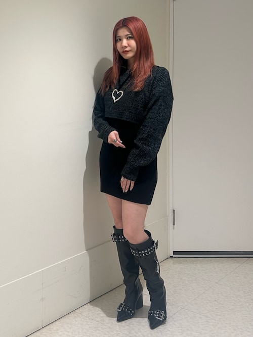 jouetie ワンピース レイヤードニットミニワンピース : ZOZOTOWN