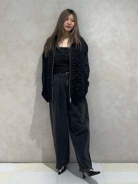 「jouetie（ジュエティ）のアイテム（デニムパンツ）」を使った、AKICAさん（レディース・161cm）の秋コーディネート