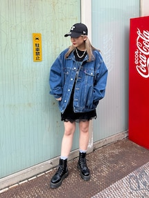 juetieデニムジャケット jouetie（ジュエティ）の「シングルジップデニムジャケット