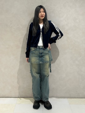 「jouetie（ジュエティ）のアイテム（デニムパンツ）」を使った、AKICAさん（レディース・161cm）の夏コーディネート