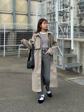 「Thevon（ゼボン）のアイテム（その他アウター）」を使った、sakuraさん（レディース・162cm）の秋コーディネート
