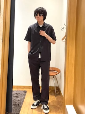 「アイテム（サングラス）」を使った、阪口さん（メンズ・180cm）の夏コーディネート