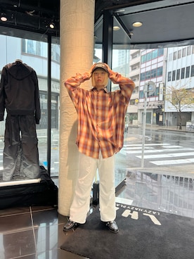 「DANKE SCHON（ダンケシェーン）のアイテム（帽子）」を使った、しゅんさん（メンズ・180cm）の春コーディネート