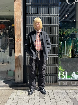 「DANKE SCHON（ダンケシェーン）のアイテム（デニムジャケット）」を使った、しゅんさん（メンズ・180cm）の春コーディネート